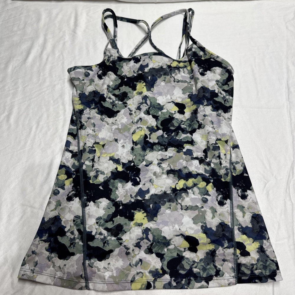 GAIAM Women's Floral Strappy Active Workout Tank Top Size Small